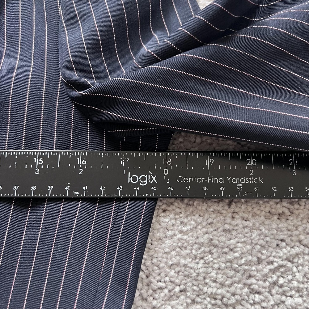 Stella McCartney Pinstripe Suit Blazer Womens 38 Blue Wool Lined Two Button - Picture 13 of 16